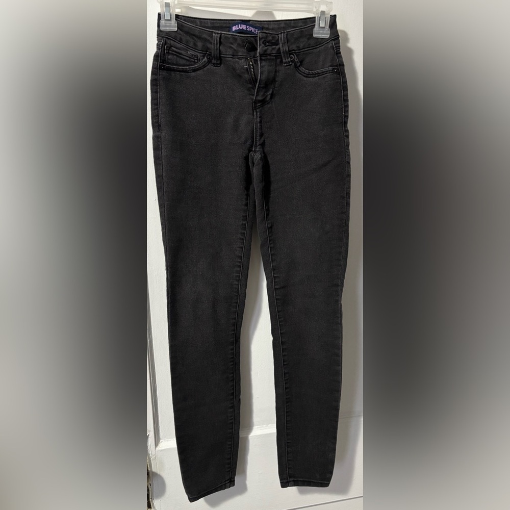 Blue Spice Black Slim Fit Mid Rise Jeggings Jeans Womans Size 0